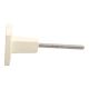 Cream Hammered Square Metal Knobs